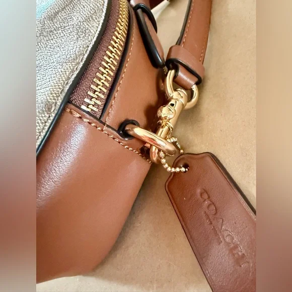 Coach Serena Satchel In Signature Canvas With Stripe. - Picture 9 of 16